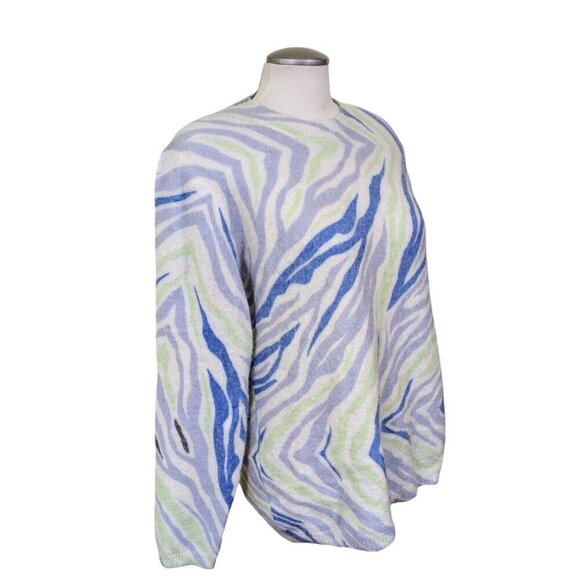 Betta Mohair Alpaca Blend Sweater Womens Plus Size 1X Blue Made In Italy Cozy - Picture 3 of 6